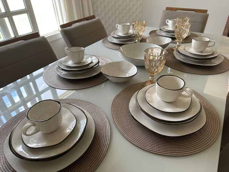 54 Peças Aparelho de Jantar em Porcelana Conjunto de Luxo Oxford® - OFERTA ESPECIAL DE INDEPENDENCIA